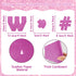 260Pcs Glitter Pink Bulletin Board Letters for Classroom 4” Letter Combo Pack Set Numbers Alphabet Poster Board with Adhesive Dots Punctuation Sym...