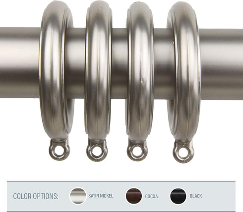 Rod Desyne Decorative 1.75 inch Eyelet Rings - Satin Nickel...