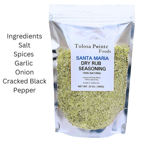 Tolosa Pointe - Steak, Santa Maria Seasoning, Pork Tenderloin, Prime Rib Roast, Steak Seasoning for Grilling, BBQ Rub, Sugar Free, Gluten Free, 12...