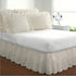 FRESH IDEAS Ruffled Bed Pillow Shams with Embroidered Eyelet Detail, King, Ivory, 2-Pack...