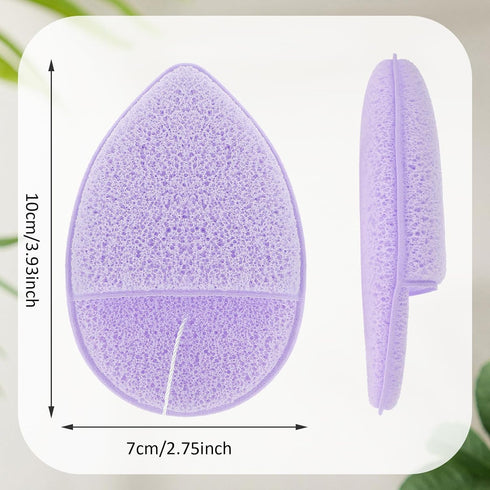 2 PCS Facial Sponge Konjac Glove Bath Sponge Gentle Exfoliating Pads Wash Reusable Puff for Daily Face Deep Pore Cleansing Blackheads Dead Skin, M...