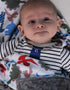 Unisex Baby Reversible Minky Dot Stroller Blanket (Choose Color) (Dinosaurs/Grey)...