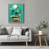 Posterizer 1 pcs-old timey devices-beach themed collage-Retro Art-Vintage Art-Gift for Art Lovers- UNFRAMED Wall Art...