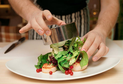 Cutlery-Pro Food Plating Presentation Ring, Cat Cora Approved, 18/8 Stainless Steel, 3.5 x 2-Inch...