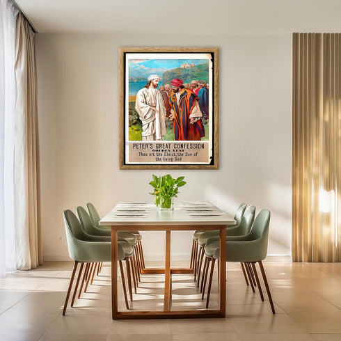 Posterizer 1 pcs-Peter's great confession poster-Religious Posters-Gifts for Christians -Decor for Church, Sunday School Classroom- unframed wall ...
