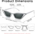 FEISEDY Small Cat Eye Sunglasses for Women Vintage Square Sparkling Crystal Trendy Retro Cateye Sunglasses B2317...