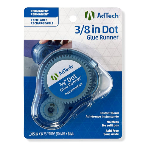 AdTech Glue Runner Dots, Clear...