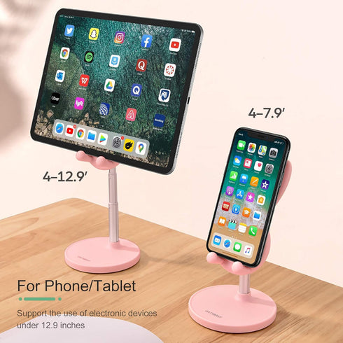 Cell Phone Stand,Angle Height Adjustable Bunny Phone Stand for Desk,Cute Rabbit Phone Holder Stand for Desk, Compatible with All Mobile Phones, Ta...