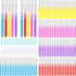 300 Pcs Interdental Brushes for Braces, 6 Size Soft and Bendable Braces Brush for Cleaning, Toothpick Dental Tooth Flossing Head Oral Dental Hygie...