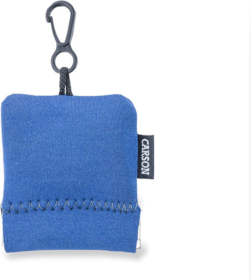 Carson Stuff-It Pro Microfiber Lens Cloth Cleaning System for Glasses, Smartphones, Tablets, Optics, Lenses, Cameras and More, 8.0'' x 8.0'' - Blu...