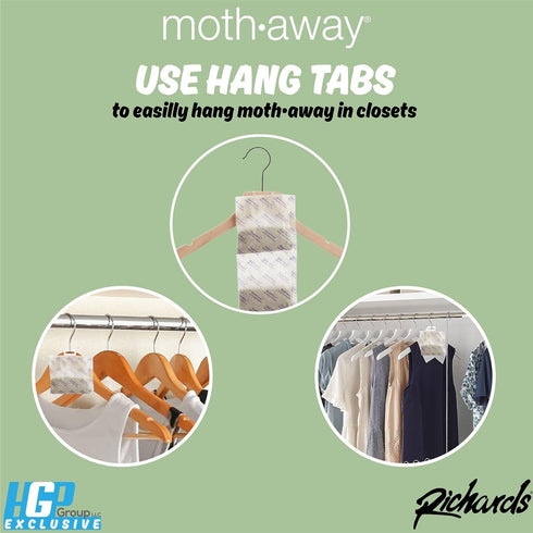 Richards Homewares Moth Away Herbal Non Toxic Natural Repellent, 6-Jumbo Sachets...