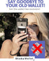 LIFESTYLE DESIGNS The StickyWallet – Premium Spandex Stick-on Phone Wallet Card Holder for any Case – Unique Double Pocket Design + Finger Strap (...