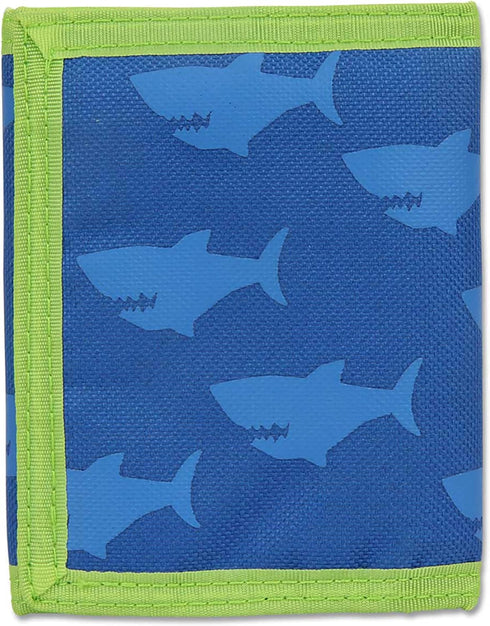 Stephen Joseph, Kids Unisex Wallet, Toddler Wallet for Boys and Girls with Applique Designs, Screen Printed Wallet with Zippered Coin Pocket, Shar...