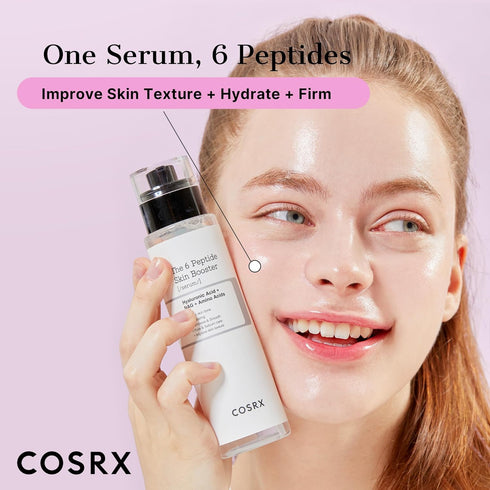 COSRX 6X Peptide Collagen Booster Toner Serum 150mL/5.07 Fl.Oz, Skin Renewal Boosting Facial Essence, Niacinamide & Hyaluronic Acid for All Skin T...