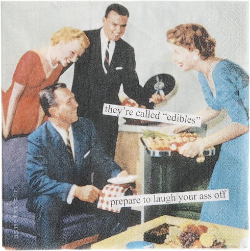 Boston International IHR Anne Taintor, 20 Count Cocktail Beverage Paper Napkins, 5 x 5-Inches, Edibles (C824600)...