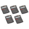 Amazon Basics LCD 8-Digit Desktop Calculator, Black - 5 Pack...