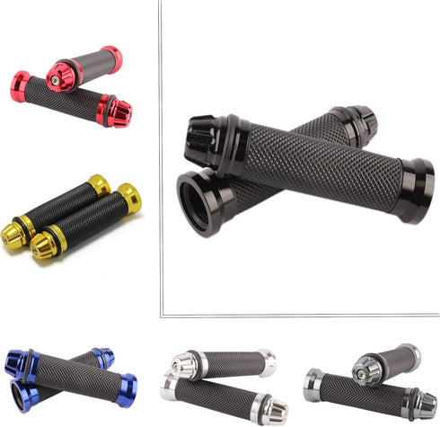 MOTORCYCLE 7/8" HAND GRIPS HANDLE BAR GEL FOR YAMAHA YZF 600 R6 Suzuki GSXR 1000(Black)...