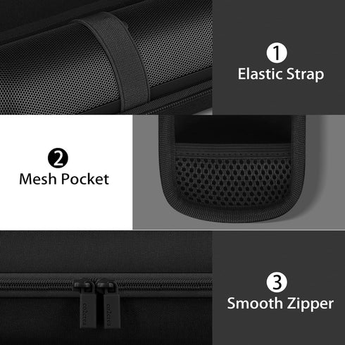 co2CREA for Beats Pill Wireless Bluetooth Speaker Hard Protective Case with shoulder strap, Portable Travel Case Replacement (Matte Black Case)...