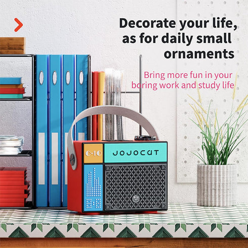 Retro Bluetooth Speaker, Portable Magic Cube Bluetooth Speaker with Clear Sound, Cute Wireless Speaker, Cyberpunk Accessories Decor for Office Roo...