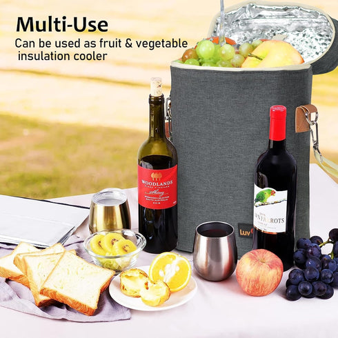Wine Carrier Tote, Insulated Leakproof Wine Cooler Bag, Wine Travel Bag Tote for Picnic BYOB Restaurant Beach, Padded Portable Wine Bottle Carrier...