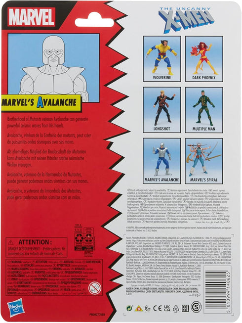 Marvel Legends Series X-Men Classic Avalanche 6-inch Action Figure Toy, for 4+ Years, 2 Accessories...