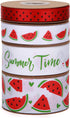 Watermelon Satin Craft Ribbon 40 Yards Red Green Black Fruit Printed Themed Decorative Ribbons for Gift Wrapping DIY Bows Bridal Shower Birthday S...