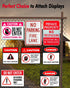 Chain Link Fence Sign Mount, Heavy-Duty Fence Sign Fastener Bracket, Black 4 Packs...