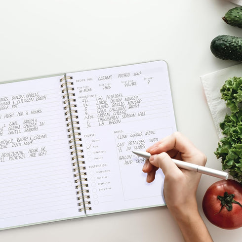 ZICOTO Aesthetic Blank Recipe Book - The Perfect Recipe Notebook to Write in Your Own Recipes - Simplified Blank Cookbook to Organize Your Recipes...