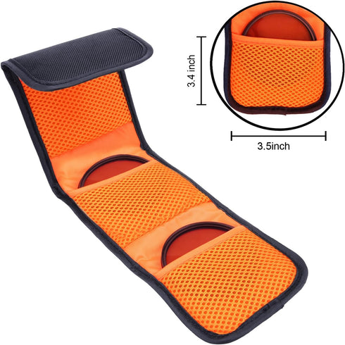Sunmns 3 Pocket Camera Lens Filter Carry Case Bag Pouch for Filters 25 mm to 77 mm...