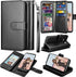 Samsung Galaxy S8 Wallet Case, Samsung S8 Case Wallet Case PU Leather Wallet Magnetic Flip Kickstand Protective with 9 Card Holder Cover Detachabl...