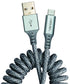 Ventev - Chargesync Helix Cable 14" (Expandable) USB A to USB C, Cloth Covered, Braided Cable, Flexible Elastic Recoil Design, Fast Charging | Com...