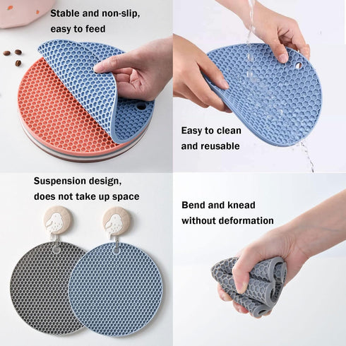 Stainless Steel Cat Bowls, Cat Food Bowls Shallow Wide Cat Bowl Relief Whisker Fatigue Cat Food Water Bowl with Non-Slip Placemats for Cat Small D...