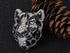Alilang Sleek White Rhinestone Crystal Black Panther Tiger Leopard Kitty Cat Warrior Head Pin Brooch...