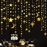 Gold Star Moon Circle Dot Garland Party Decorations Kit Hanging Crescent and Twinkle Little Star Streamer Bunting Banner for Kids Room First Birth...