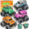 Monster Truck Toys for Boys, 4 Pcs Toy Cars Flip Stunt Car, Pull Back Race Cars Party Favors Friction Powered Cars Retro Toddler Toys Vehicles Goo...