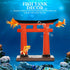 Toddmomy Japanese Torii Gate Statue, 2Pcs Japanese Mini Tori Gate Miniature Aquarium Torii Ornament Fish Tank Bonsai Landscape Decoration Zen Gard...