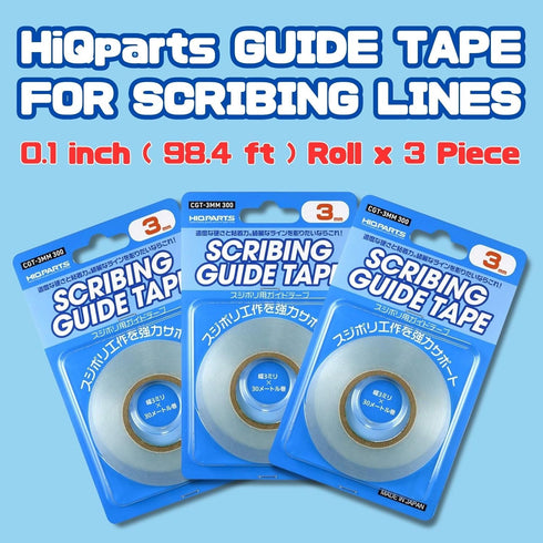 HiQparts Guide Tape for scribing Lines 0.1 inch (3 mm) (98.4 ft (30 m) Roll) x 3 Piece & Sticky Note Set Sujibori Guide Tape...