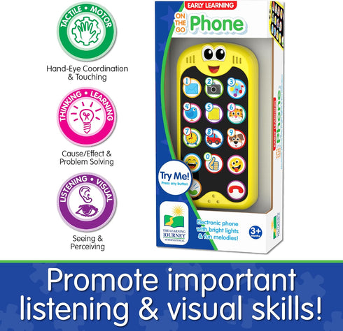 The Learning Journey Early Learning - On The Go Phone - Baby Cell Phone Toy - Toddler Toys & Gifts for Boys & Girls Ages 3 Months and Up - Award W...
