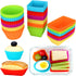 54 pcs Reusable Silicone Cupcake Baking Cups Dulinkas Non-Stick Muffin Liners Molds Sets Bento Box Dividers Pastry Cake Molds 3 Shapes Multicolor ...