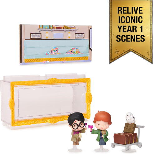 Wizarding World Harry Potter, Micro Magical Moments Action Figures Set with Exclusive Harry, Ron, Hedwig & Display Case, Kids Toys for Ages 6+...
