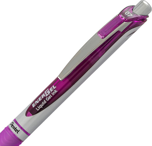 Pentel EnerGel RTX Retractable Liquid Gel Pen, (0.7mm) Medium Line, Metal Tip, Assorted Ink, 10-Pk (BL77BP10M)...
