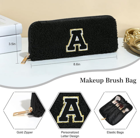 Initial Makeup Bag, Cosmetic Bag Make Up Bag Makeup Pouch Gifts for Friends Female Mom Gifts Daughter In Law Gifts Teacher Gifts Sister Gifts Skin...