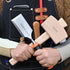 GREBSTK Wooden Mallet Manual Ice Hammer Mallet Beech Solid Carpenter Woodworking Mallet 12"...