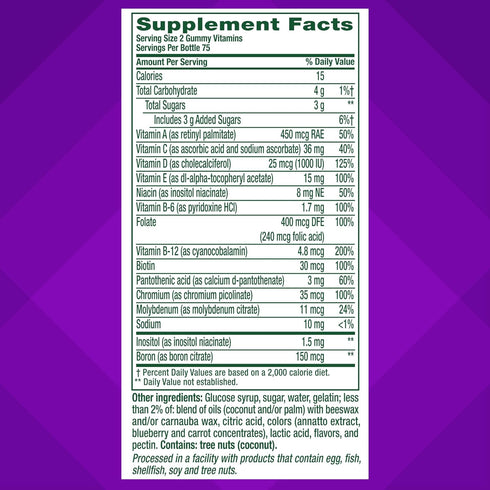 Vitafusion MultiVites Gummy Multivitamins for Adults with 12 Vitamins and Minerals, Berry, Peach and Orange Flavored, America’s Number 1 Gummy Vit...