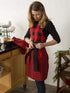 DII Kitchen Collection, Gingham Check, Red/Black, Apron...