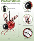 Solar-Powered Hanging Metal Ladybug Light Garden Decor | Lady bug Sculpture with Bouncy Springs | Summer Outdoor Art Decorations (Red)...