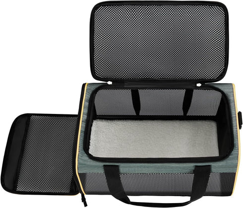 Cat Carrier Airline Approved Pet Carrier,Dog Carrier Soft-Sided Pet Travel Carrier Maximum Pet Weight 17 Pounds 17.5“x10 x10...