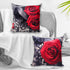 Flower Throw Pillow Covers Black Red Rose Decorative Square Pillowcases 18x18 Set of 2 for Sofa Bedroom Living Room Decor Gift (Black Red)...