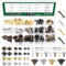 Keadic 152Pairs 3 Style Sewing Hooks and Eyes Closure Assortment Set, 9/10/12mm Metal Snaps Buttons Fasteners Press Studs Clothing Fixing Tools fo...
