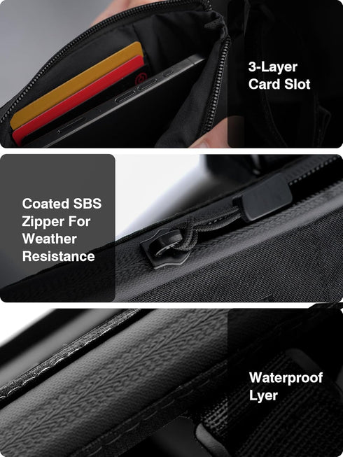 Top Tube Bike Bag, Water-Resistant Front Frame Bag for Bicycles, Bike Accessories Pouch Bag Suitable for all kinds of iPhones, Galaxy...